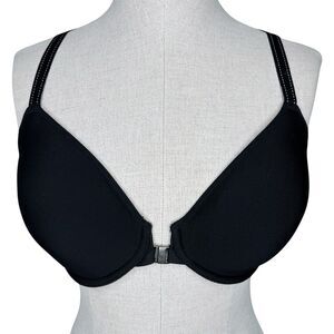 Chantelle Rive Gauche T-Back Spacer Bra sz 32DD * Racerback Lightweight Black